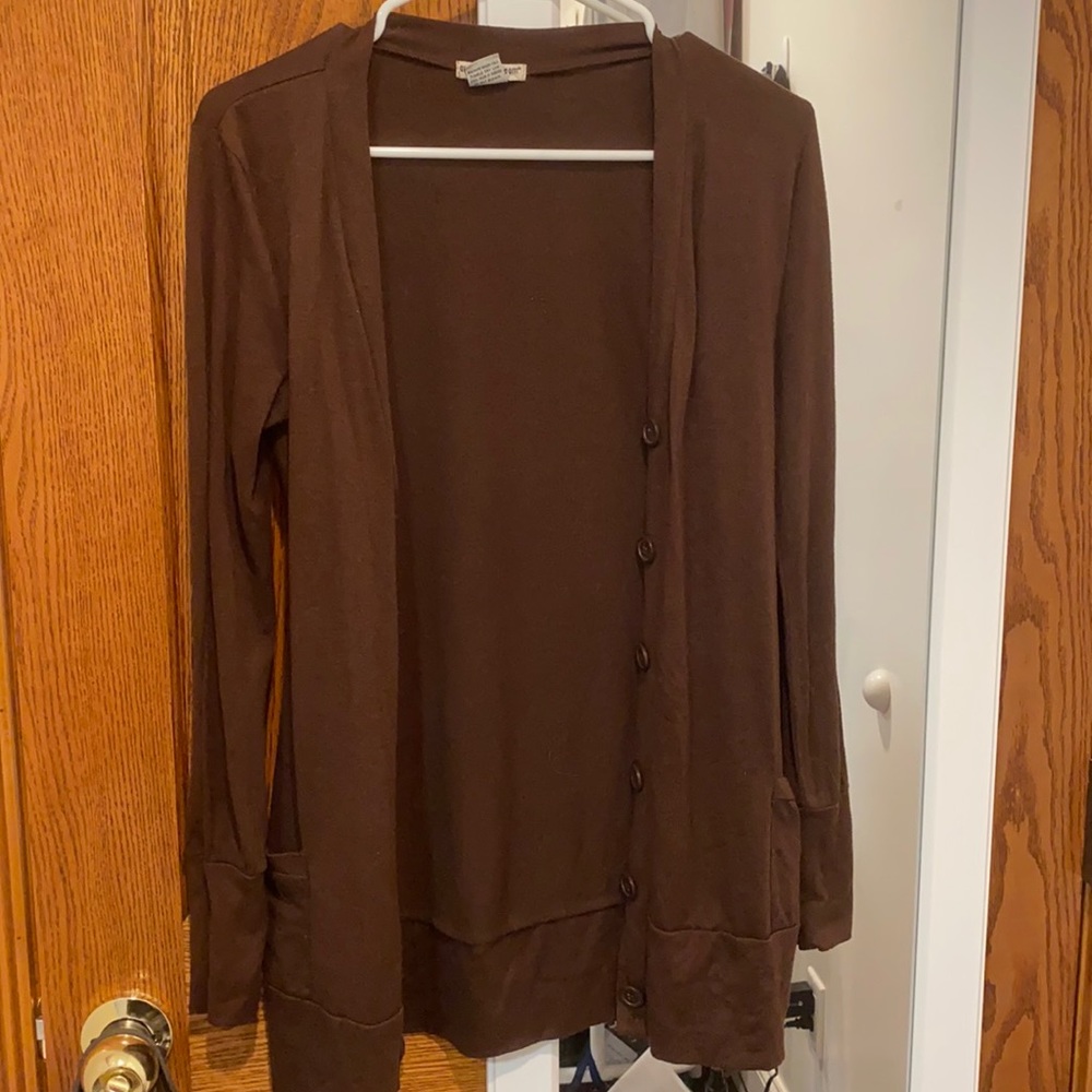 Dark brown cardigan